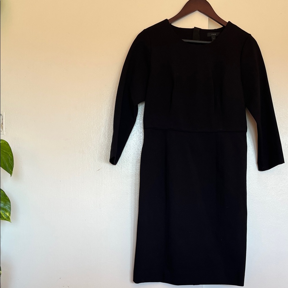 J. Crew Classic Black Long Sleeve Dress